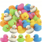 50 pcs Colorful Rubber Ducks Toy Duckies For Kids And Toddlers